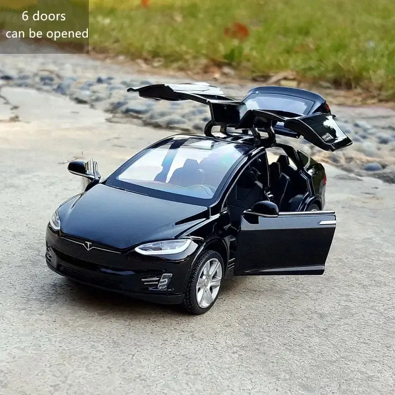 Tesla Cybertruck 1:24 Model Samochodu Metalowy Dźwięk i Światło