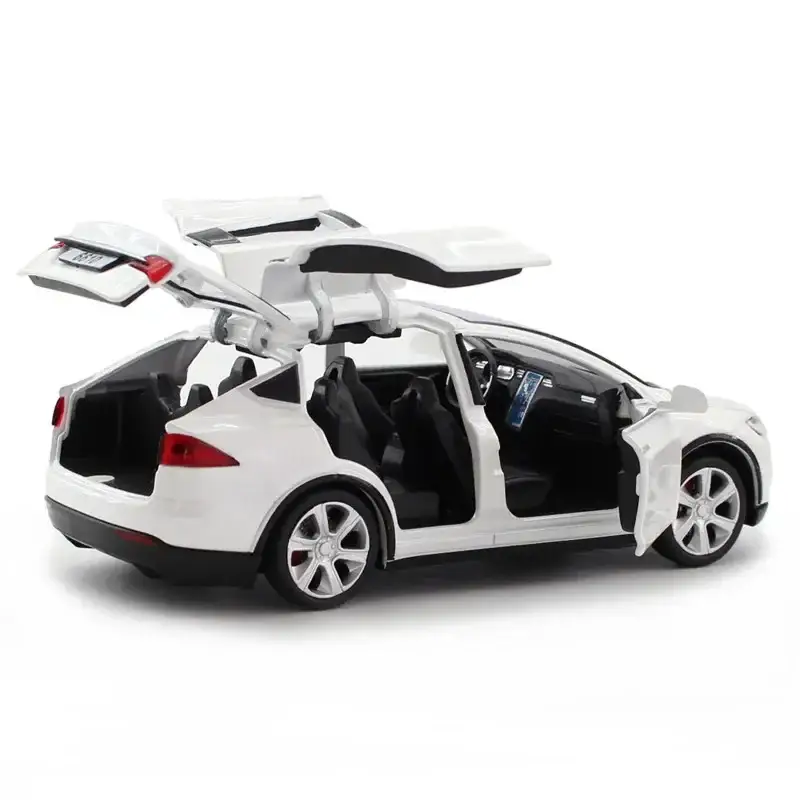 Tesla Cybertruck 1:24 Model Samochodu Metalowy Dźwięk i Światło