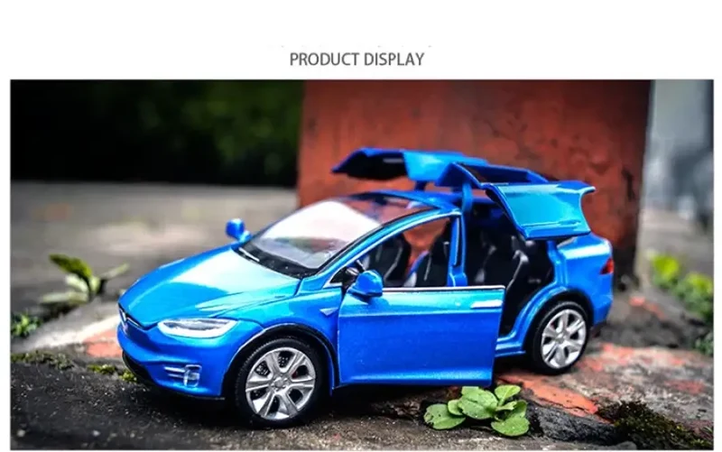 Tesla Cybertruck 1:24 Model Samochodu Metalowy Dźwięk i Światło