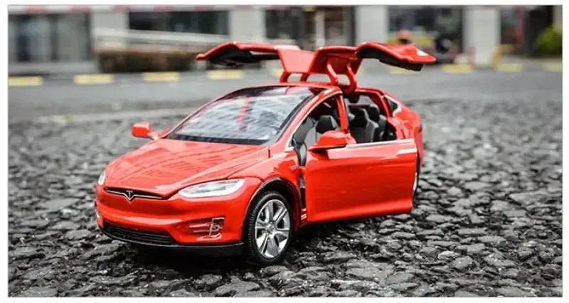 Tesla Cybertruck 1:24 Model Samochodu Metalowy Dźwięk i Światło