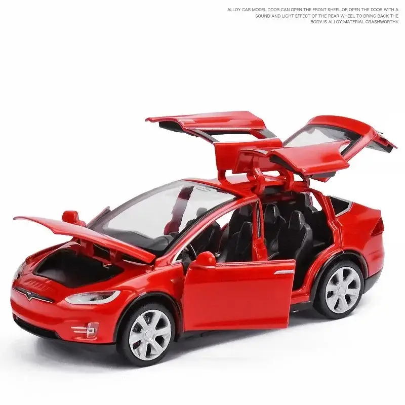 Tesla Cybertruck 1:24 Model Samochodu Metalowy Dźwięk i Światło