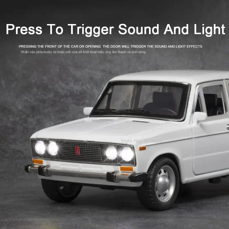LADA 2106 1:24 Model Samochodu Metalowy Dźwięk i Światło