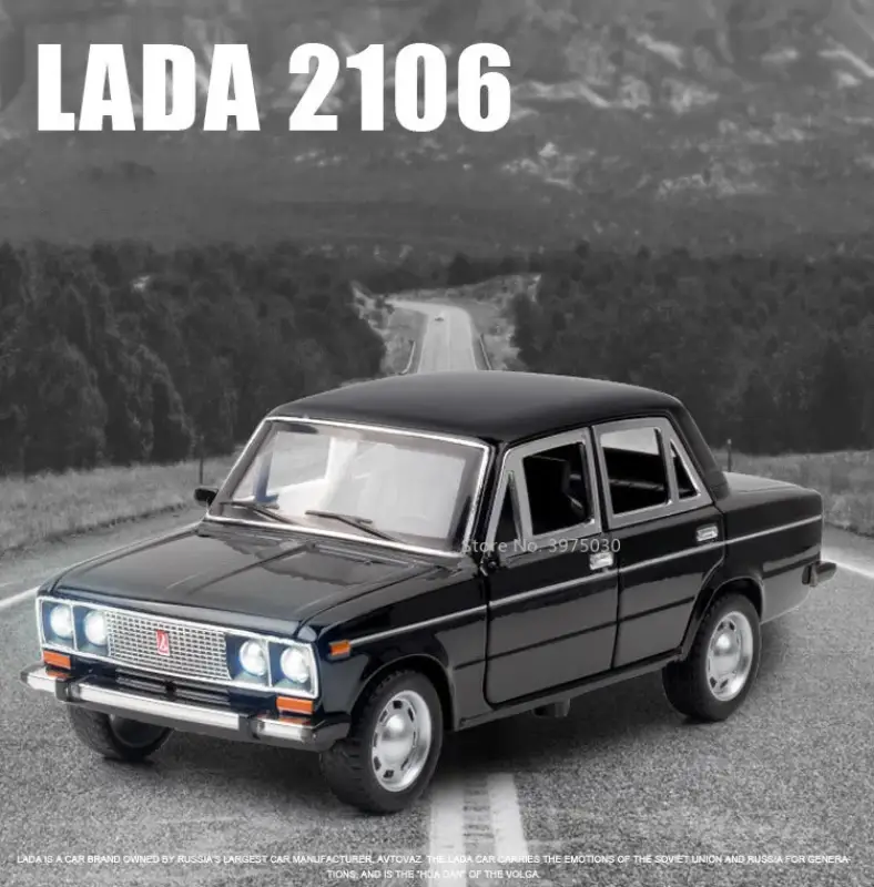 LADA 2106 1:24 Model Samochodu Metalowy Dźwięk i Światło