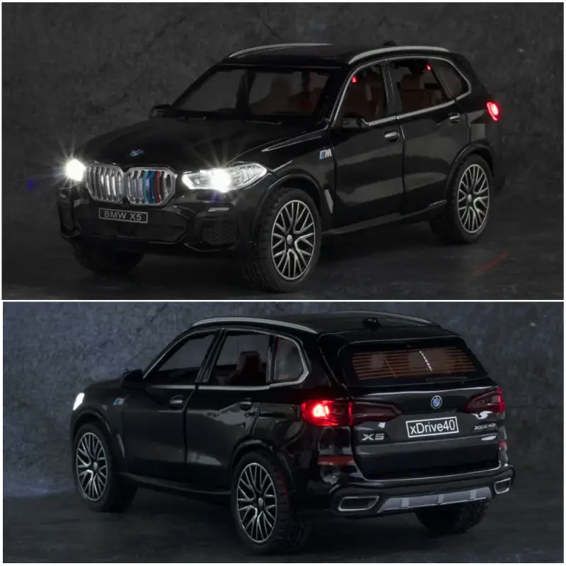 BMW X5 1:32 Model Samochodu Metalowy Dźwięk i Światło