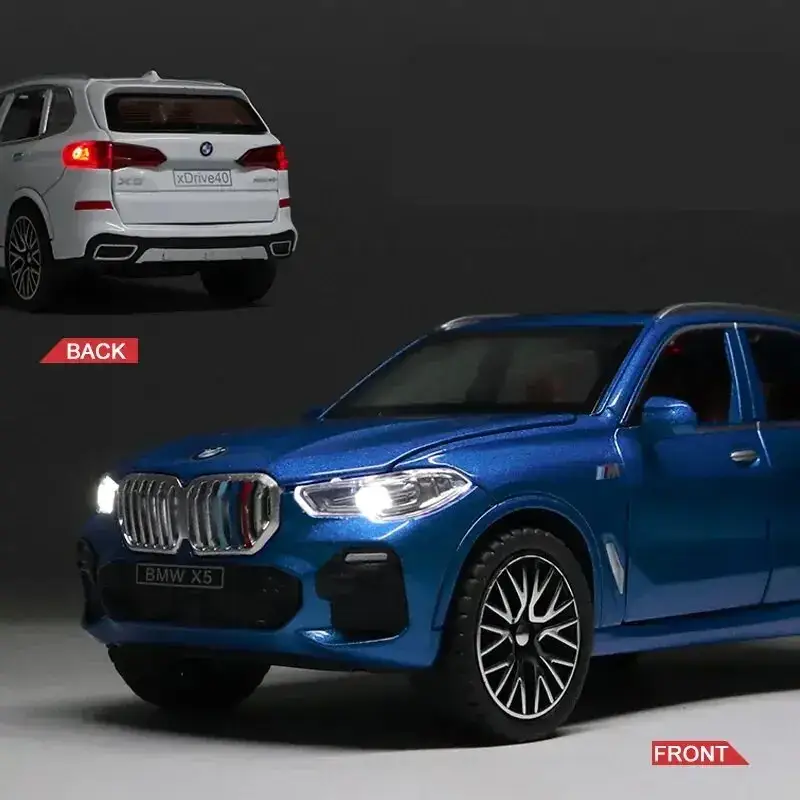 BMW X5 1:32 Model Samochodu Metalowy Dźwięk i Światło