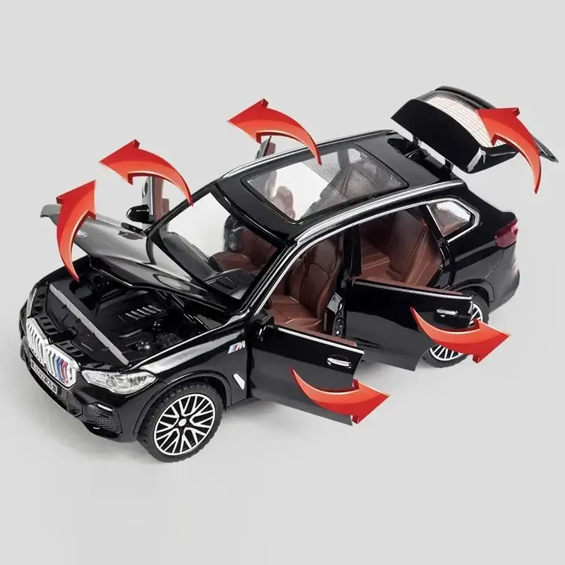 BMW X5 1:32 Model Samochodu Metalowy Dźwięk i Światło