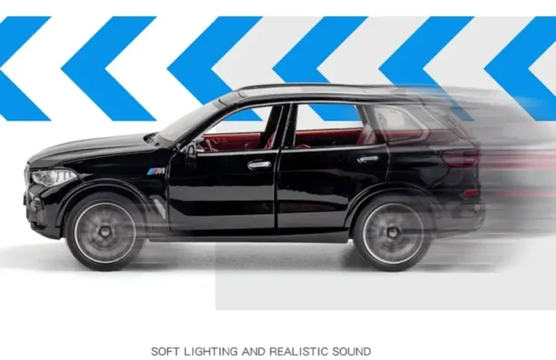BMW X5 1:32 Model Samochodu Metalowy Dźwięk i Światło