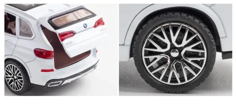 BMW X5 1:32 Model Samochodu Metalowy Dźwięk i Światło