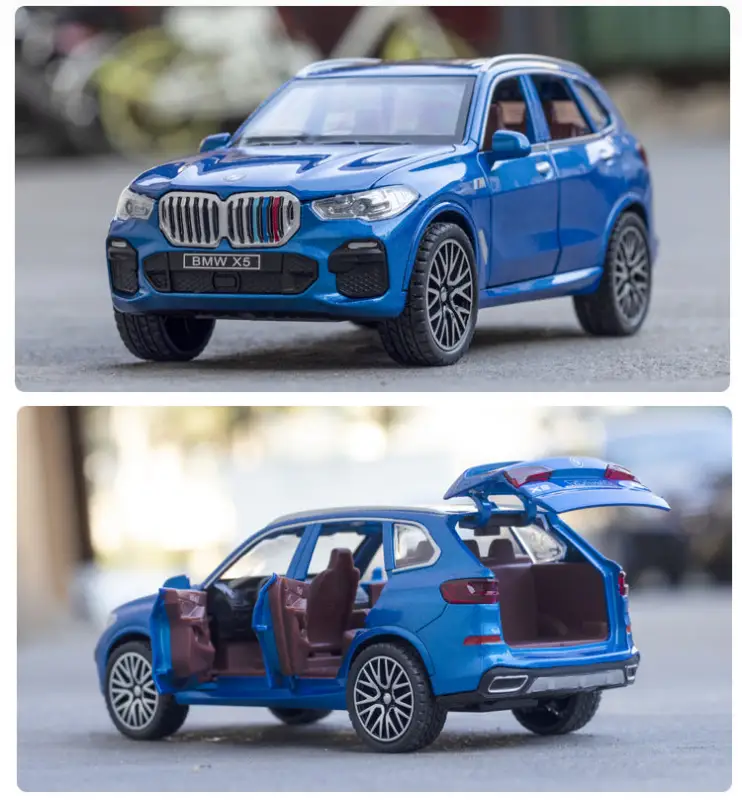 BMW X5 1:32 Model Samochodu Metalowy Dźwięk i Światło