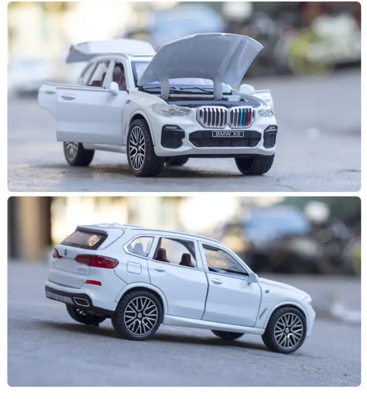 BMW X5 1:32 Model Samochodu Metalowy Dźwięk i Światło