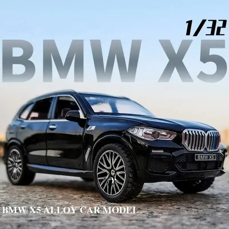 BMW X5 1:32 Model Samochodu Metalowy Dźwięk i Światło