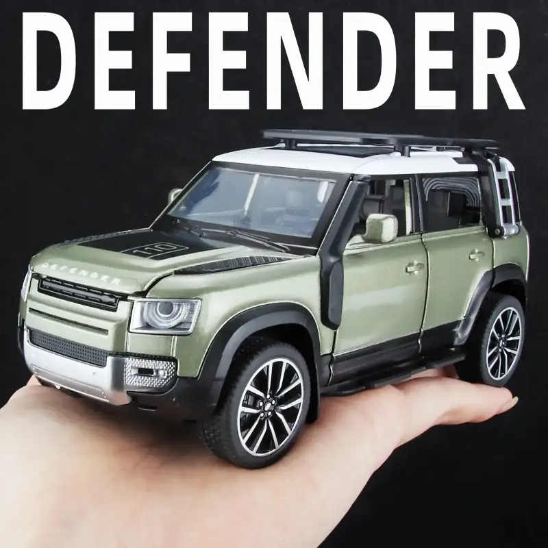 Land Rover Defender 110 1:32 Model Samochodu Metalowy Dźwięk i Światło