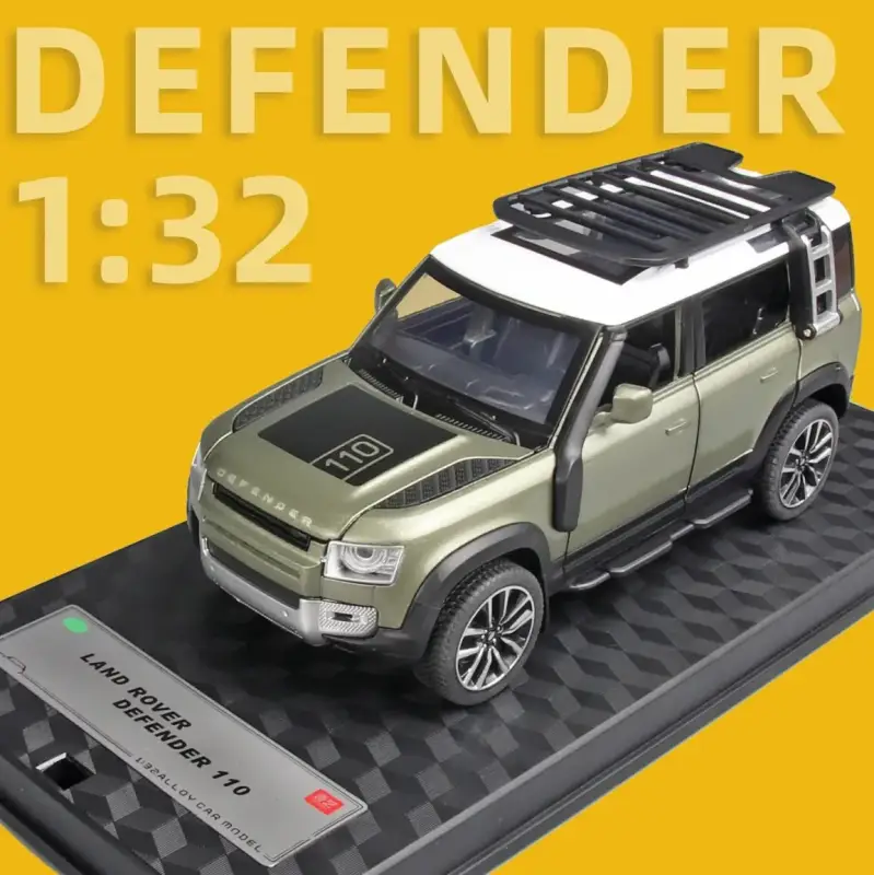 Land Rover Defender 110 1:32 Model Samochodu Metalowy Dźwięk i Światło