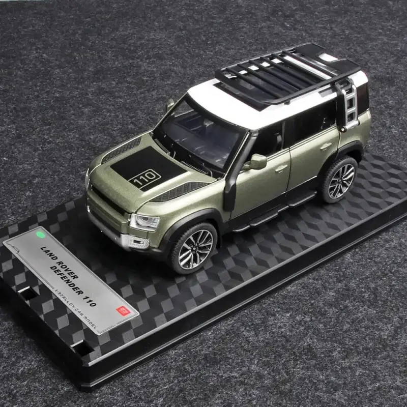 Land Rover Defender 110 1:32 Model Samochodu Metalowy Dźwięk i Światło