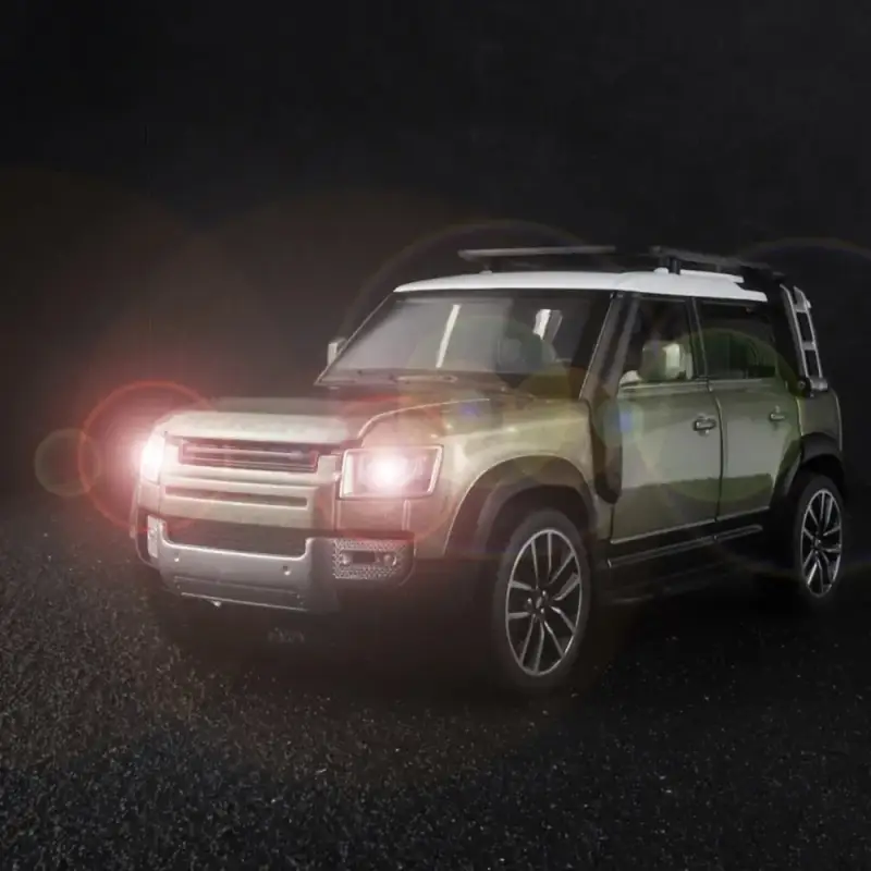 Land Rover Defender 110 1:32 Model Samochodu Metalowy Dźwięk i Światło