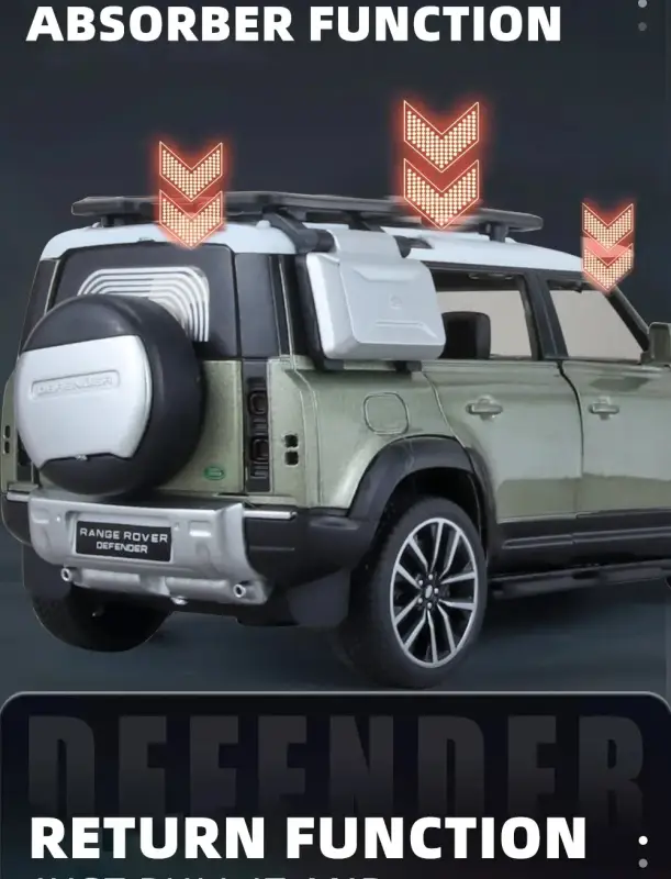 Land Rover Defender 110 1:32 Model Samochodu Metalowy Dźwięk i Światło