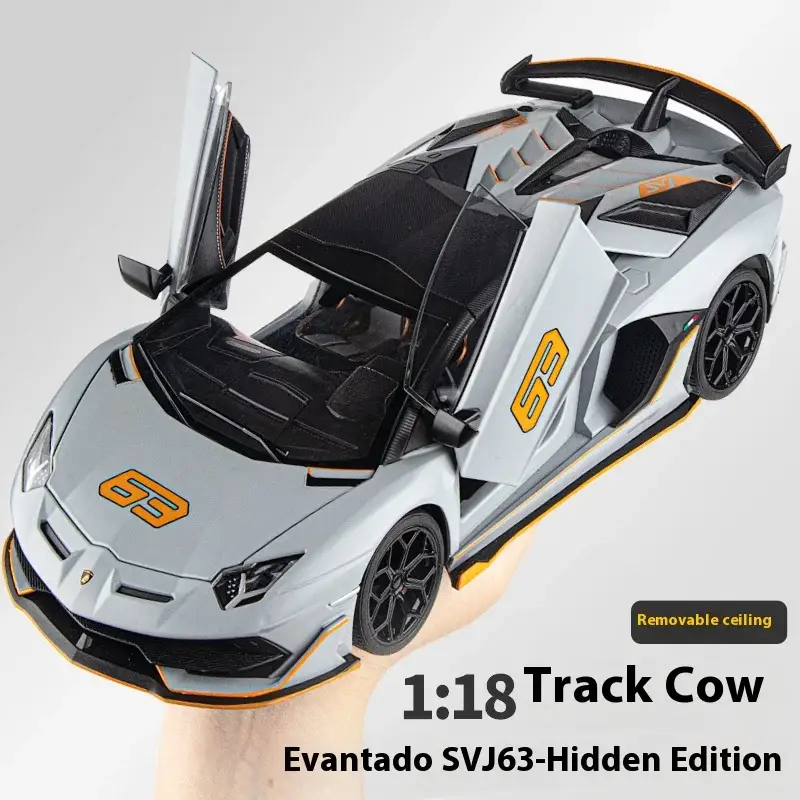 Lamborghini SVJ63 1:18 Model Samochodu Metalowy Dźwięk i Światło