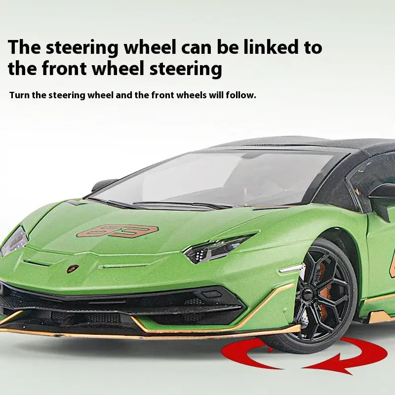 Lamborghini SVJ63 1:18 Model Samochodu Metalowy Dźwięk i Światło