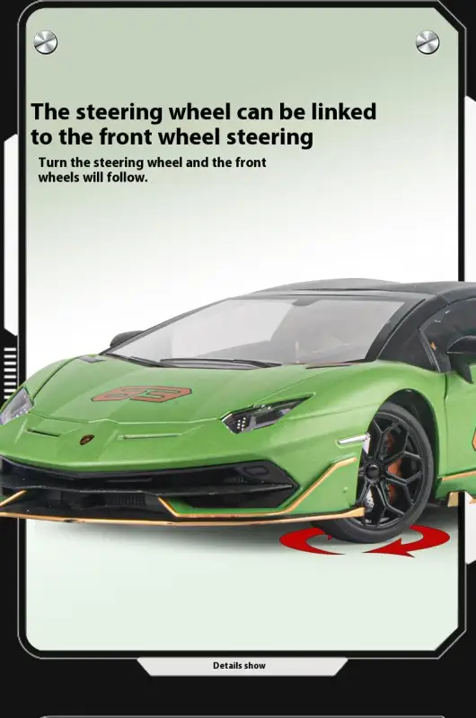 Lamborghini SVJ63 1:18 Model Samochodu Metalowy Dźwięk i Światło