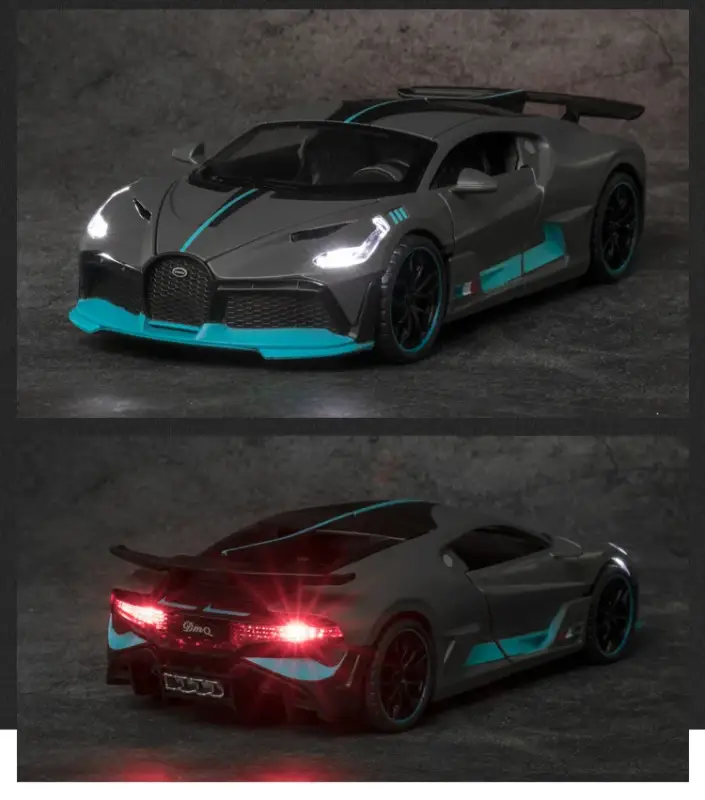 Bugatti Divo 1:32 Model Samochodu Metalowy Światło