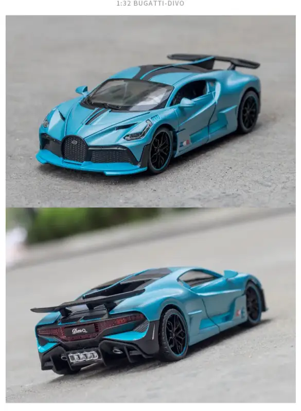 Bugatti Divo 1:32 Model Samochodu Metalowy Światło