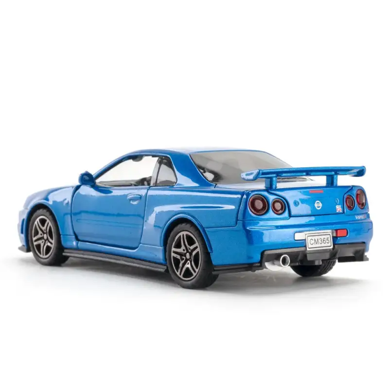 Nissan Skyline GTR R34 Ares 1:32 Model Samochodu Metalowy Dźwięk i Światło