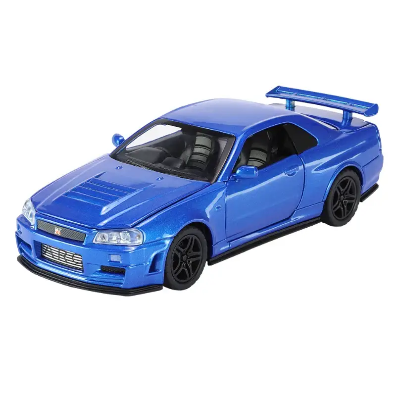 Nissan Skyline GTR R34 Ares 1:32 Model Samochodu Metalowy Dźwięk i Światło
