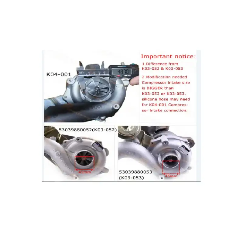 K03-052 Turbosprężarka do AUDI A3 TT Volkswagen VW GOLF 1.8T 06A145713D 53039880052