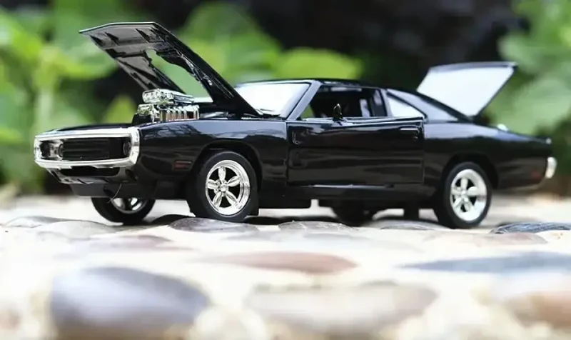 Dodge Charger 1970 1:32 Model Samochodu Metalowy Dźwięk i Światło