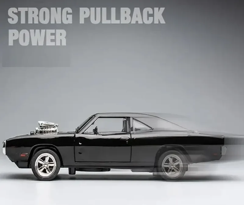 Dodge Charger 1970 1:32 Model Samochodu Metalowy Dźwięk i Światło