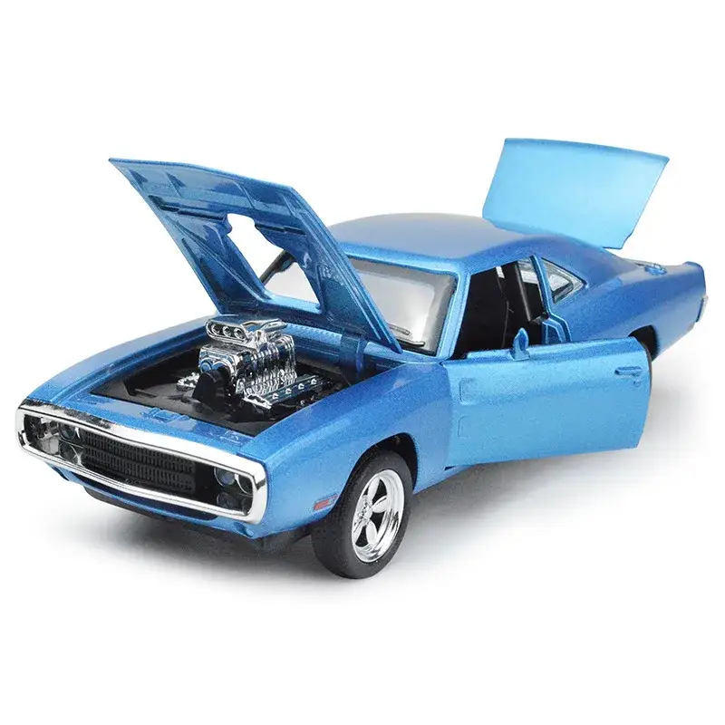 Dodge Charger 1970 1:32 Model Samochodu Metalowy Dźwięk i Światło