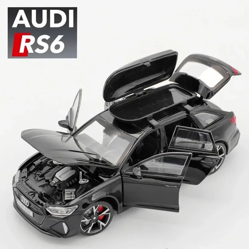 Audi RS6 1:32 Model Samochodu Metalowy Otwierane Drzwi Dźwięk