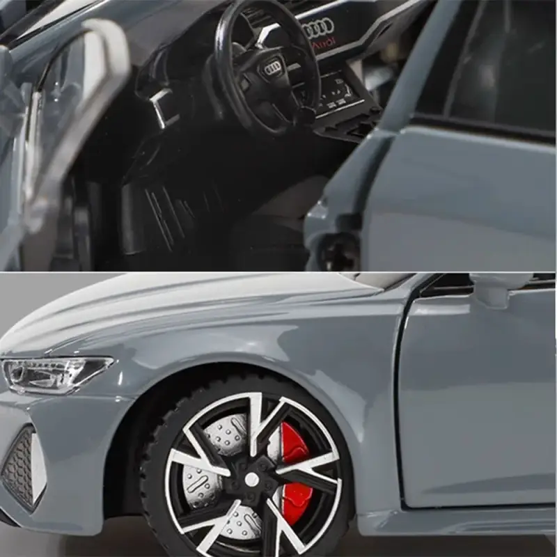 Audi RS6 1:32 Model Samochodu Metalowy Otwierane Drzwi Dźwięk