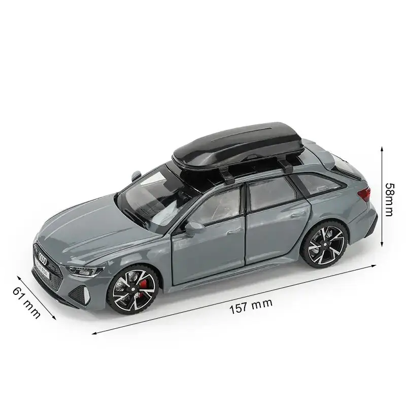 Audi RS6 1:32 Model Samochodu Metalowy Otwierane Drzwi Dźwięk