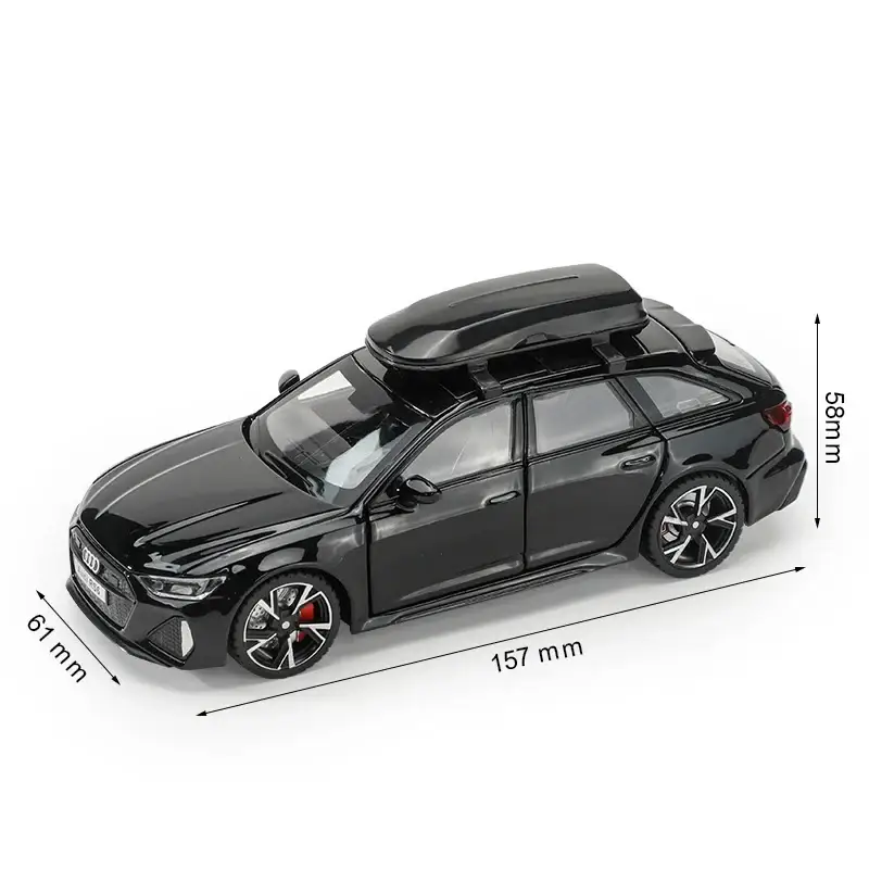 Audi RS6 1:32 Model Samochodu Metalowy Otwierane Drzwi Dźwięk