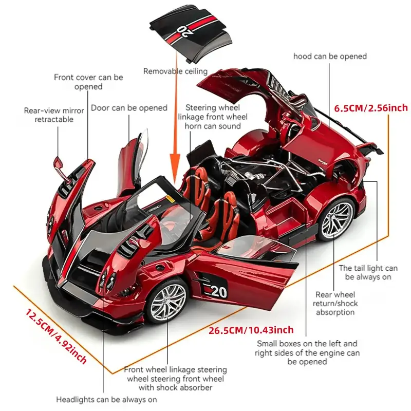 Pagani Huayra 1:18 Model Samochodu Metalowy