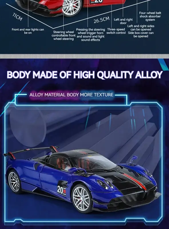 Pagani Huayra 1:18 Model Samochodu Metalowy