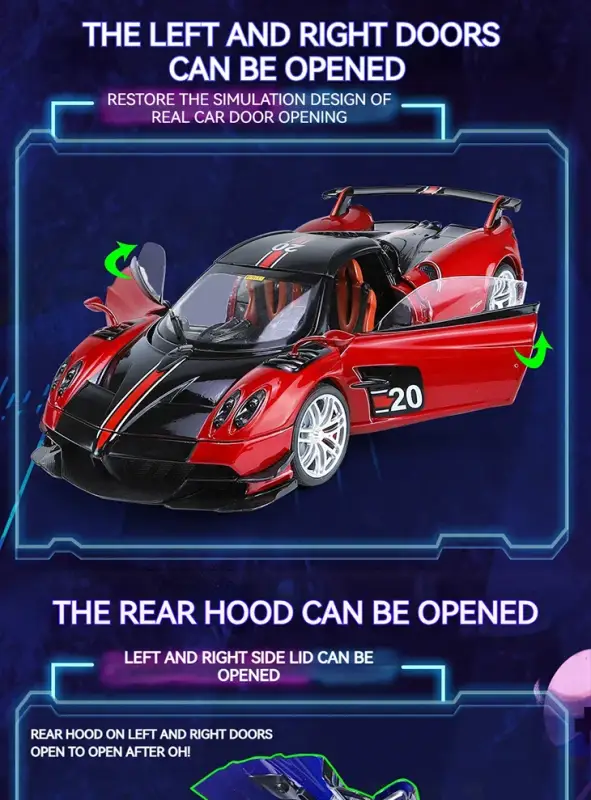Pagani Huayra 1:18 Model Samochodu Metalowy