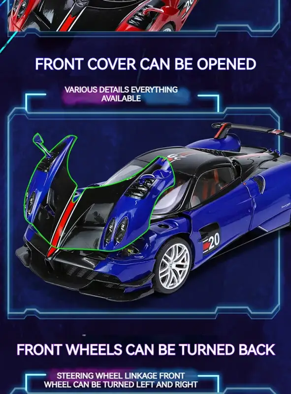 Pagani Huayra 1:18 Model Samochodu Metalowy