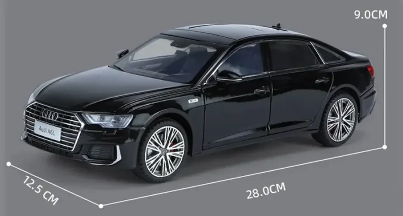 Audi A6L 1:18 Model Samochodu Metalowy Otwierane Drzwi Dźwięk