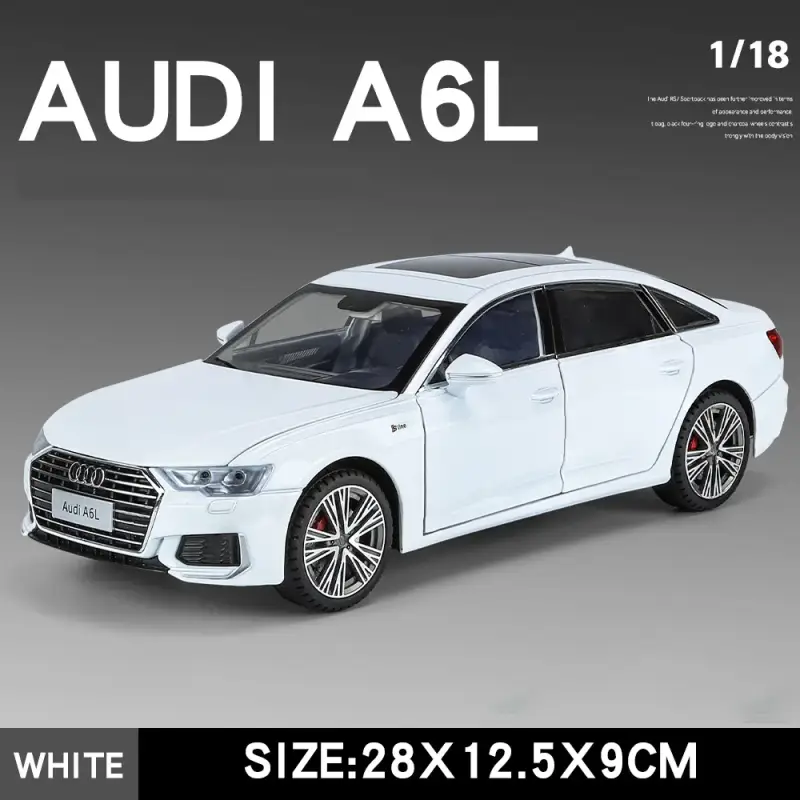 Audi A6L 1:18 Model Samochodu Metalowy Otwierane Drzwi Dźwięk