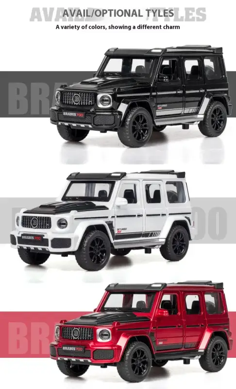 Mercedes-Benz G700 1:32 Model Samochodu Metalowy Dźwięk i Światło