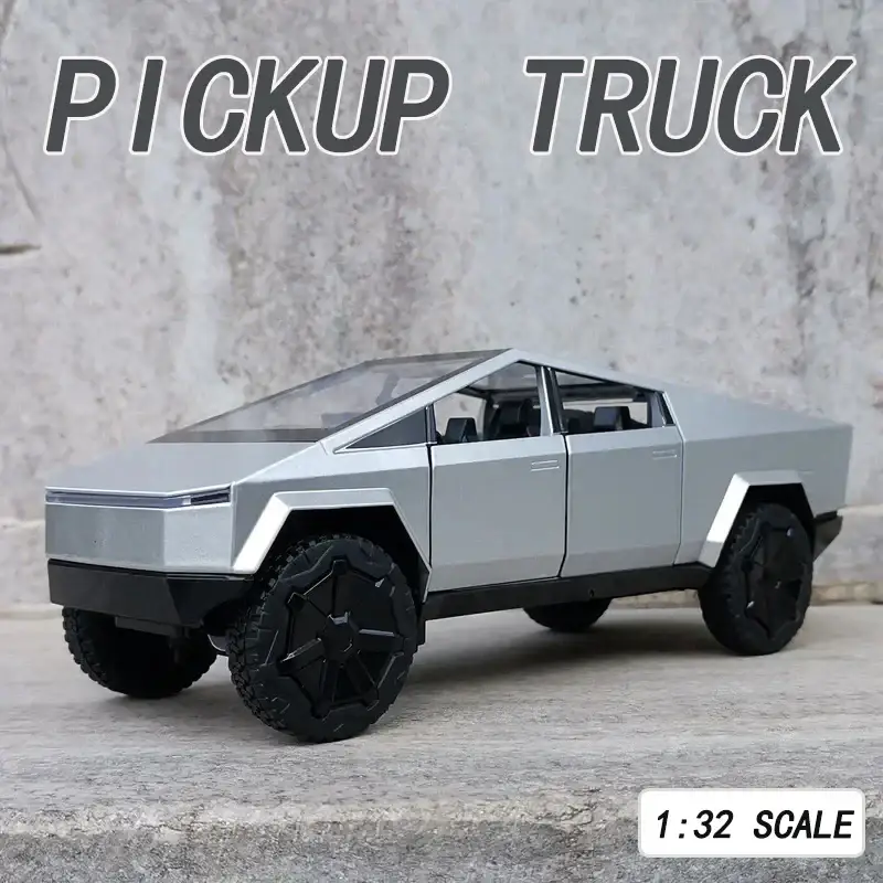 Tesla Cybertruck 1:32 Model Samochodu Metalowy Dźwięk i Światło