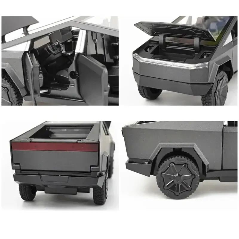Tesla Cybertruck 1:32 Model Samochodu Metalowy Dźwięk i Światło
