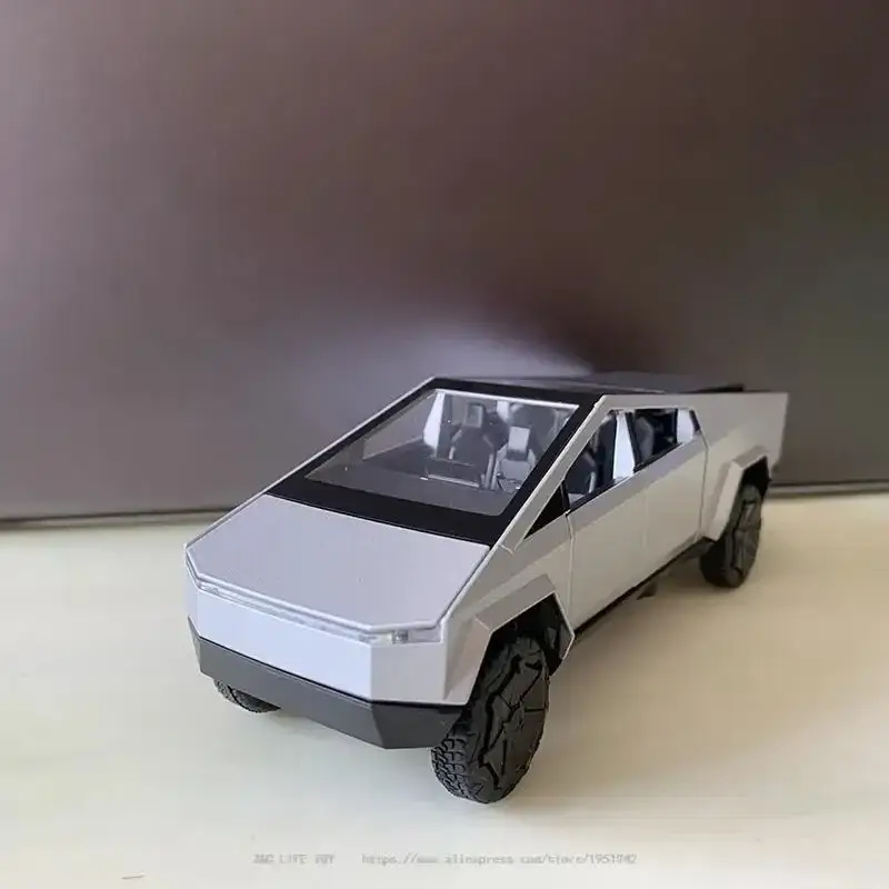 Tesla Cybertruck 1:32 Model Samochodu Metalowy Dźwięk i Światło