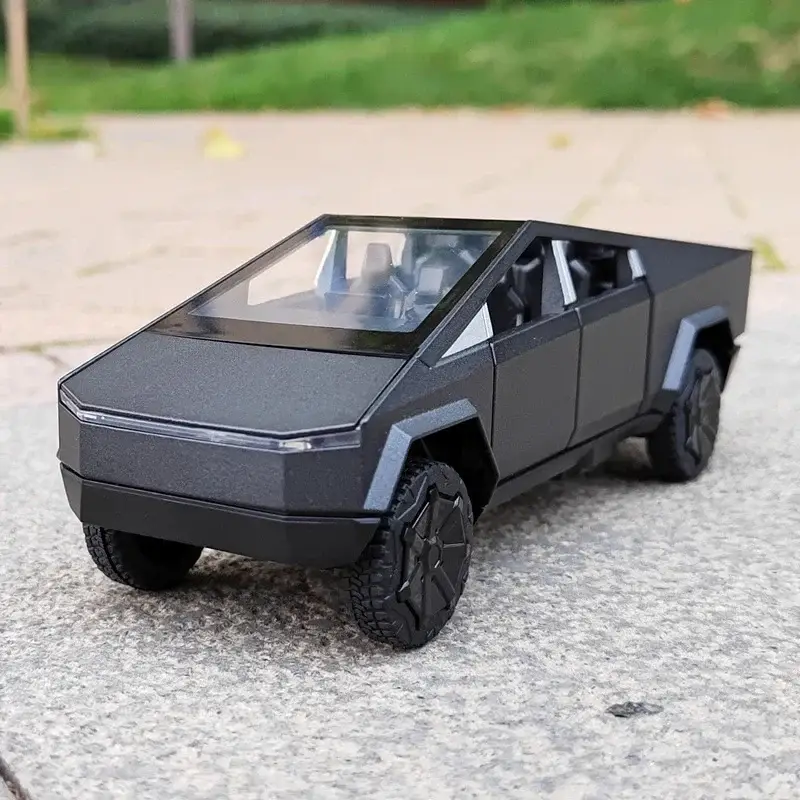 Tesla Cybertruck 1:32 Model Samochodu Metalowy Dźwięk i Światło