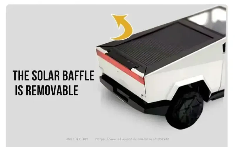 Tesla Cybertruck 1:32 Model Samochodu Metalowy Dźwięk i Światło