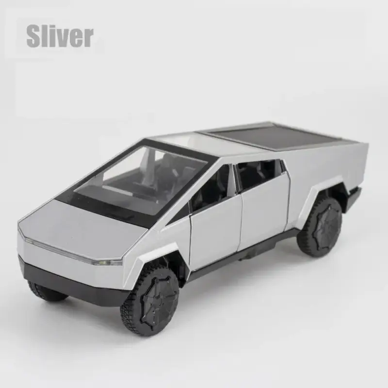 Tesla Cybertruck 1:32 Model Samochodu Metalowy Dźwięk i Światło