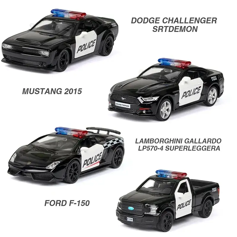 Ford, Lamborghini, Challenger 1:36 Modele Samochodów Mechanizm Cofania