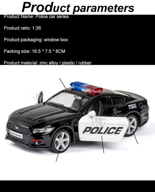 Ford, Lamborghini, Challenger 1:36 Modele Samochodów Mechanizm Cofania